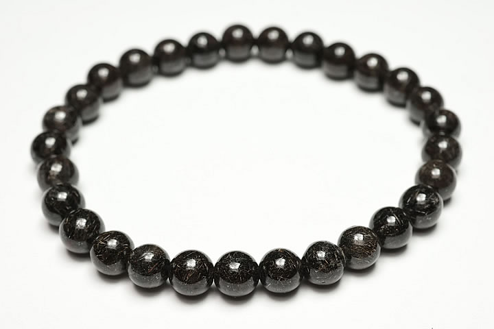 6.5mmリアルブラックルチルブレスレット ファイナルグレード++++