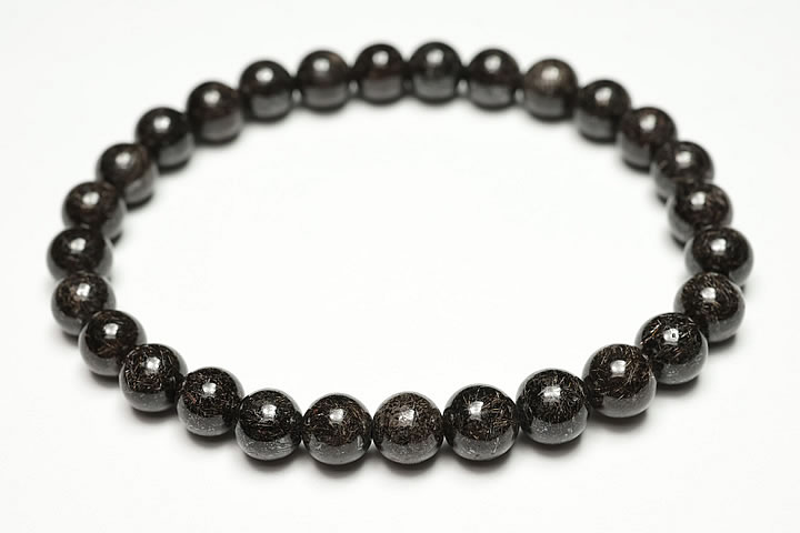 6.5mmリアルブラックルチルブレスレット ファイナルグレード++++