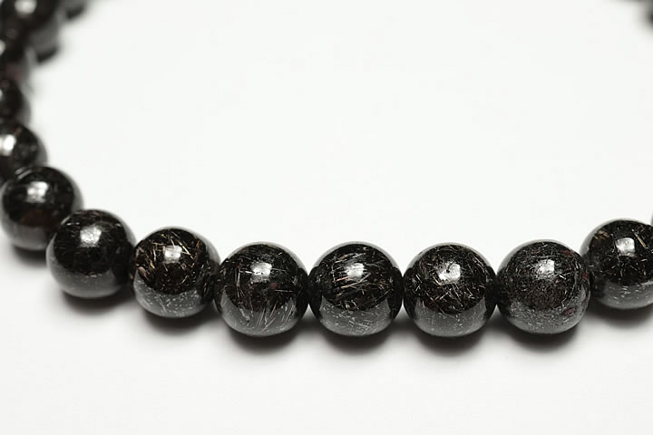 6mmリアルブラックルチルブレスレット　ファイナルグレード++++