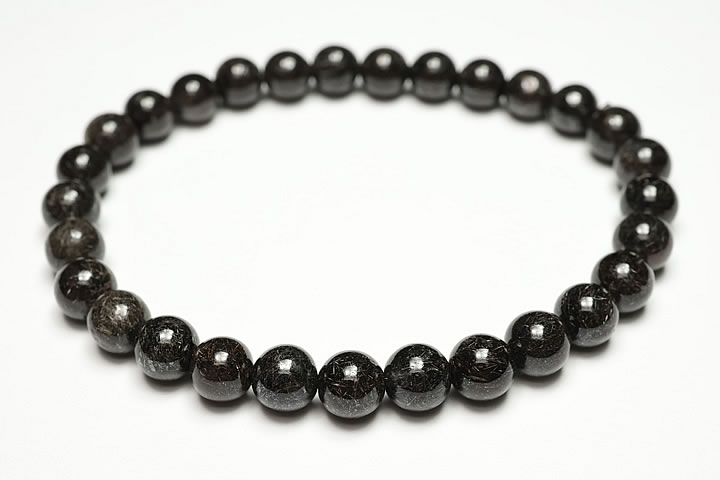 6mmリアルブラックルチルブレスレット ファイナルグレード++++