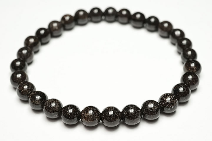 6.5mmリアルブラックルチルブレスレット ファイナルグレード++++