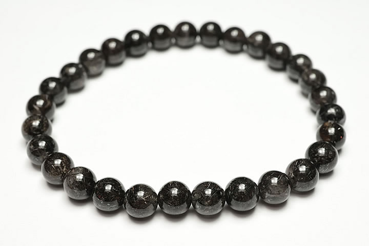 6.5mmリアルブラックルチルブレスレット ファイナルグレード++++