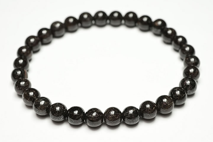 6.5mmリアルブラックルチルブレスレット ファイナルグレード++++