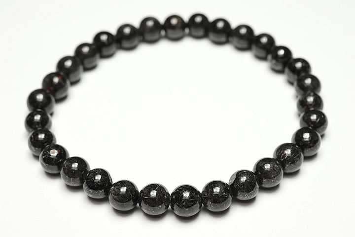 6.5mmリアルブラックルチルブレスレット ファイナルグレード++++