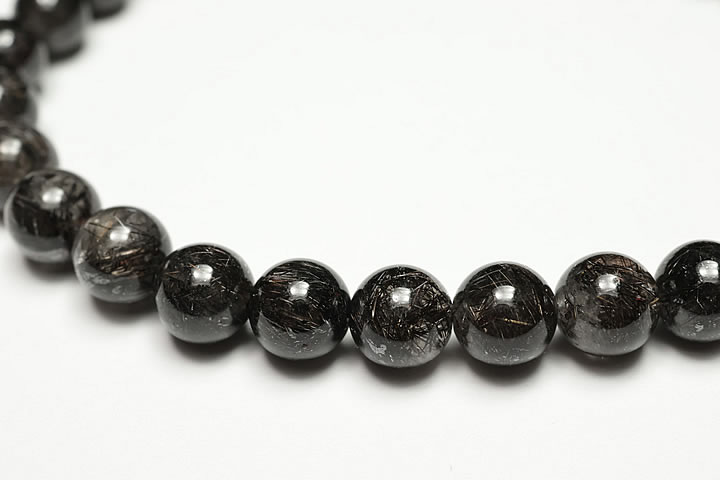 6.5mmリアルブラックルチルブレスレット　ファイナルグレード++++