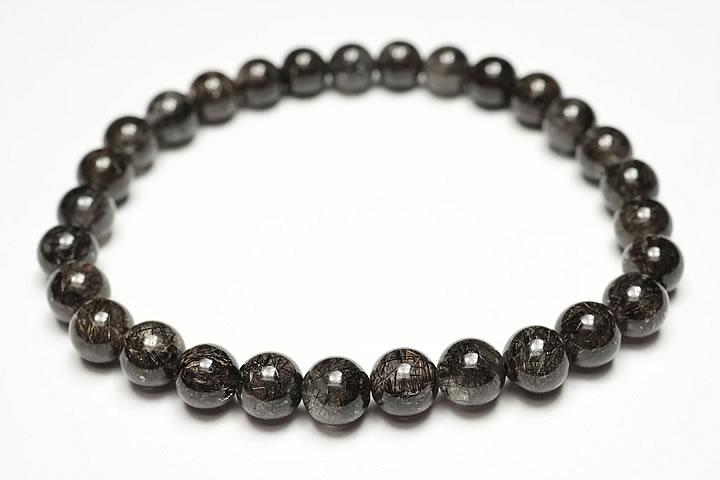 6.5mmリアルブラックルチルブレスレット ファイナルグレード++++