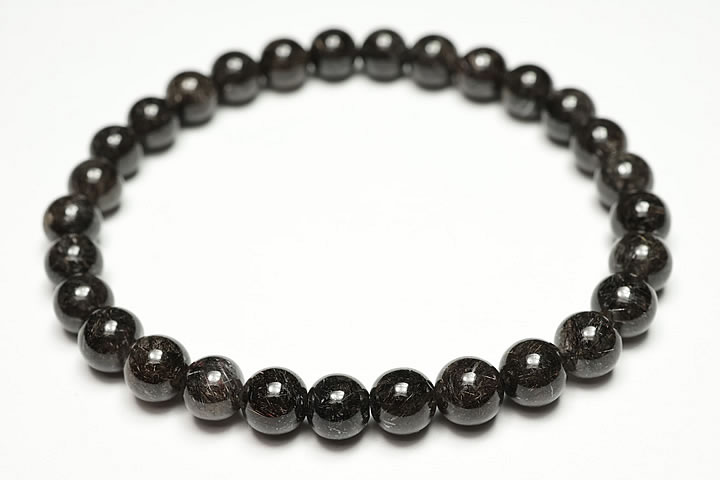 6.5mmリアルブラックルチルブレスレット ファイナルグレード++++