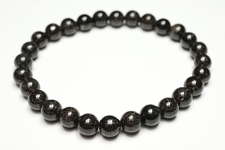 6.5mmリアルブラックルチルブレスレット　ファイナルグレード++++