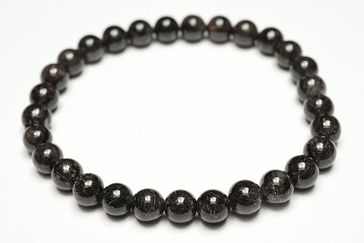 6.5mmリアルブラックルチルブレスレット ファイナルグレード++++