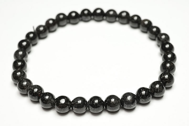 6.5mmリアルブラックルチルブレスレット ファイナルグレード++++