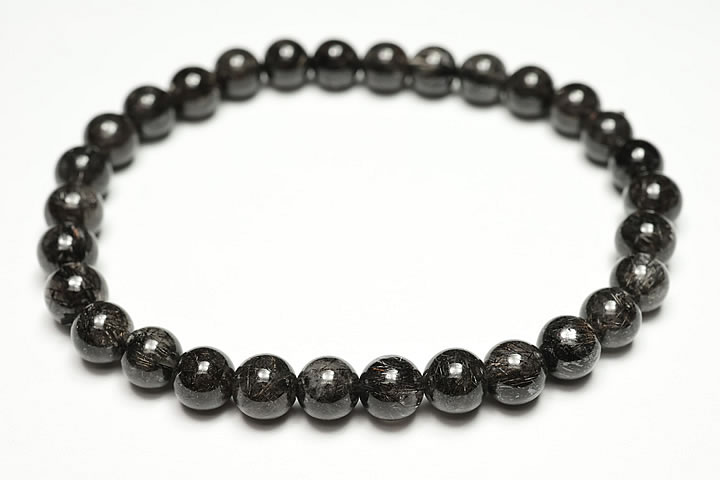 6.5mmリアルブラックルチルブレスレット ファイナルグレード++++