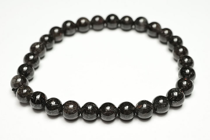 6.5mmリアルブラックルチルブレスレット ファイナルグレード++++