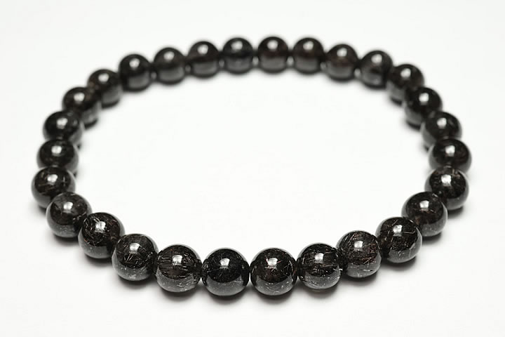 6.5mmリアルブラックルチルブレスレット ファイナルグレード++++