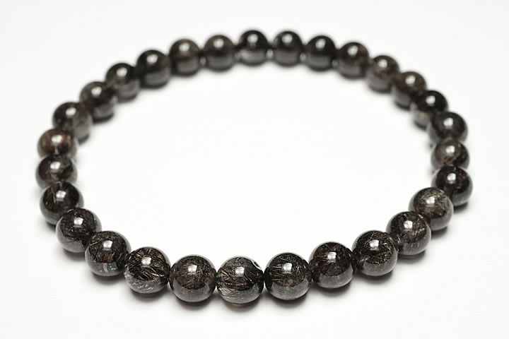 6.5mmリアルブラックルチルブレスレット ファイナルグレード++++