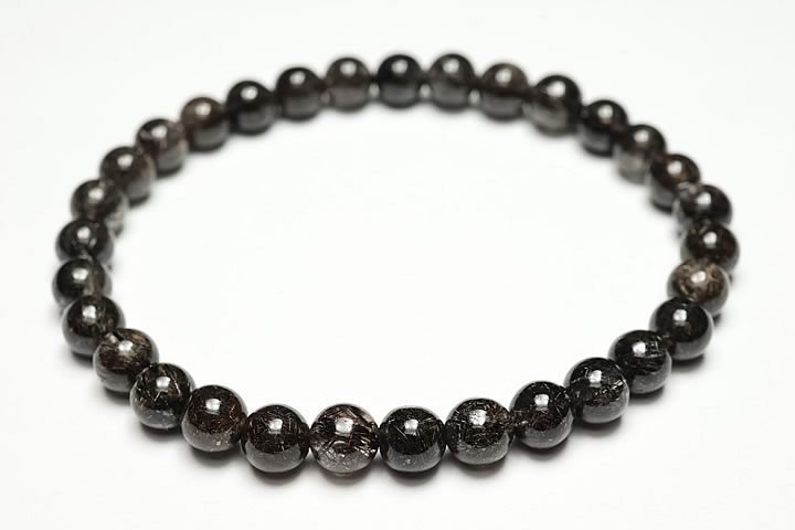 6.5mmリアルブラックルチルブレスレット ファイナルグレード++++