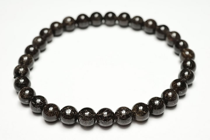 6.5mmリアルブラックルチルブレスレット ファイナルグレード++++