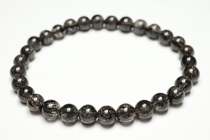 6.5mmリアルブラックルチルブレスレット ファイナルグレード++++