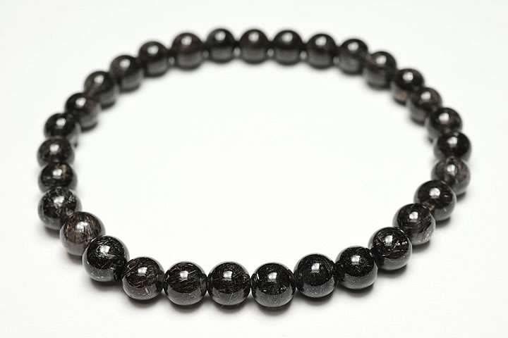 6.5mmリアルブラックルチルブレスレット ファイナルグレード++++