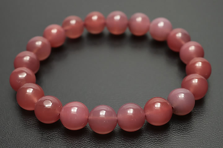 9mm天然赤メノー(瑪瑙)ブレスお買い得品 四川省産