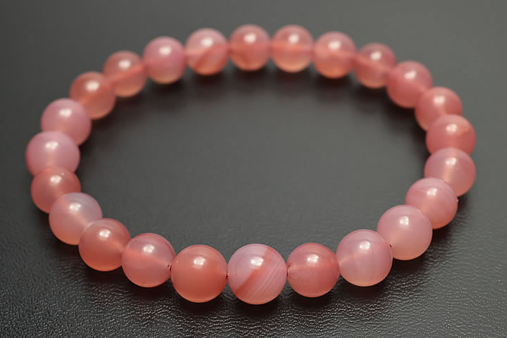 7.58mm天然赤メノー(瑪瑙)ブレスお買い得品 四川省産