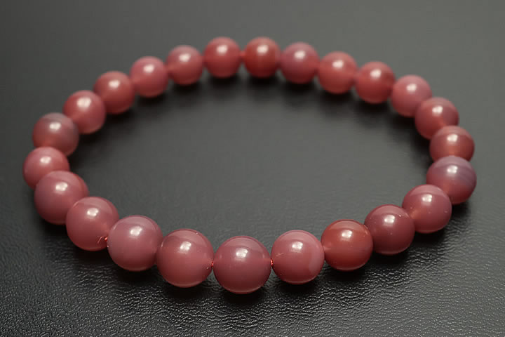 78mm天然赤メノー(瑪瑙)ブレスお買い得品 四川省産