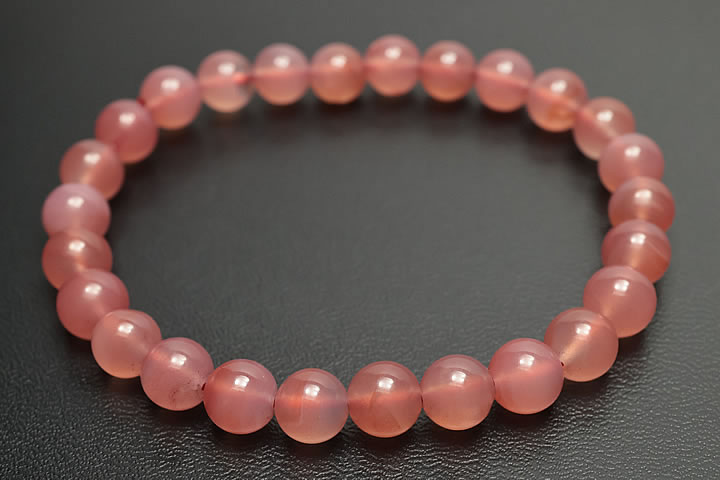 7mm天然赤メノー(瑪瑙)ブレスお買い得品　四川省産