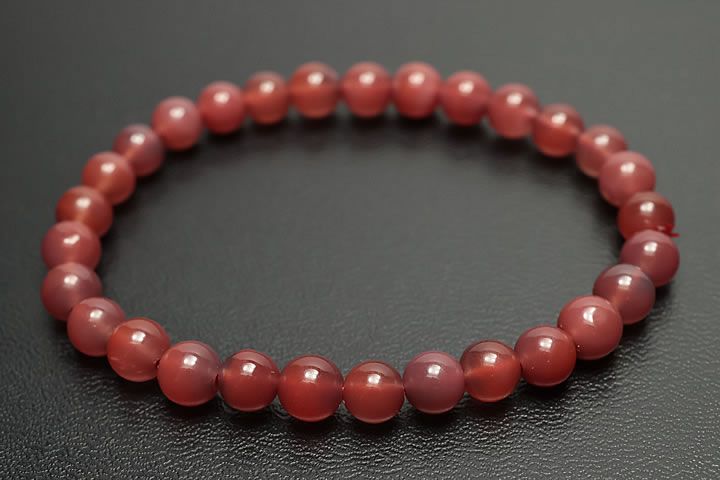 5mm天然赤メノー(瑪瑙)ブレスお買い得品 四川省産