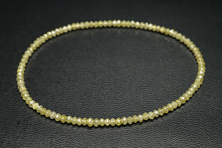 2.8mmイエローダイヤモンドカットブレスレット 13ct