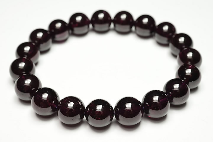 10.5mmロードライトガーネットブレスレット ファイナルグレード++++ ブラ...