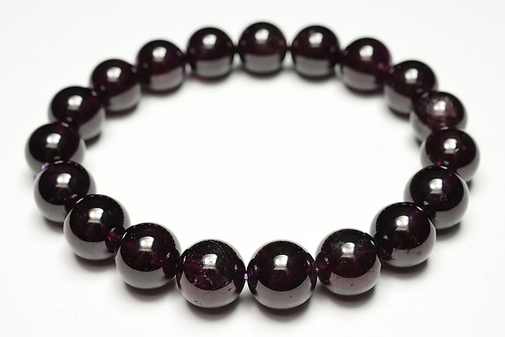 10.5mmロードライトガーネットブレスレット ファイナルグレード++++ ブラ...