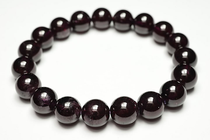 10.5mmロードライトガーネットブレスレット ファイナルグレード++++ ブラ...