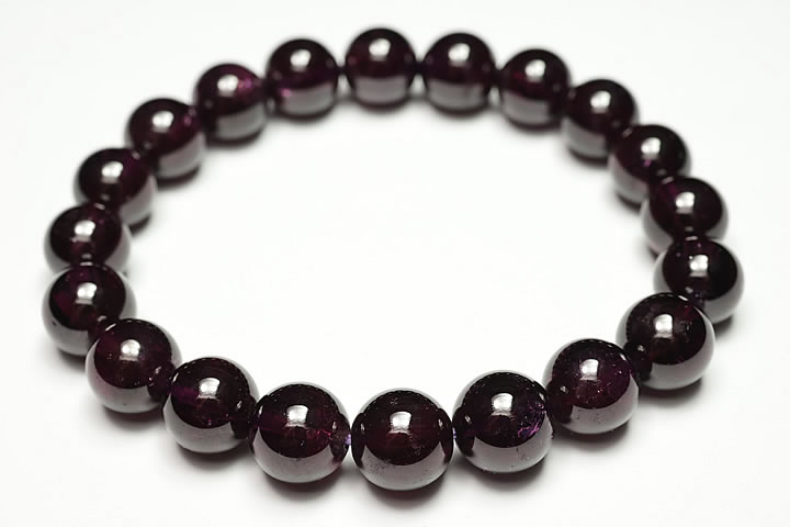 9.5mmロードライトガーネットブレスレット ファイナルグレード++++ ブラジ...