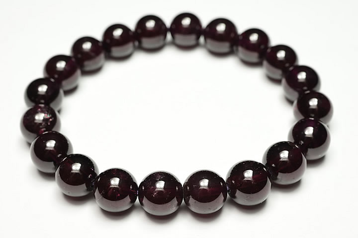 9.5mmロードライトガーネットブレスレット ファイナルグレード++++ ブラジ...