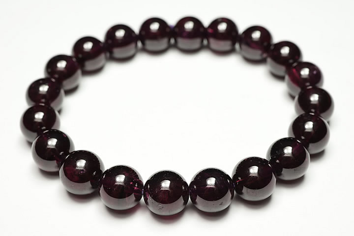 9.5mmロードライトガーネットブレスレット ファイナルグレード++++ ブラジ...