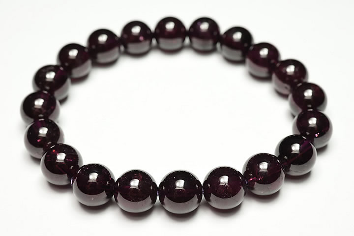 9.5mmロードライトガーネットブレスレット ファイナルグレード++++ ブラジ...