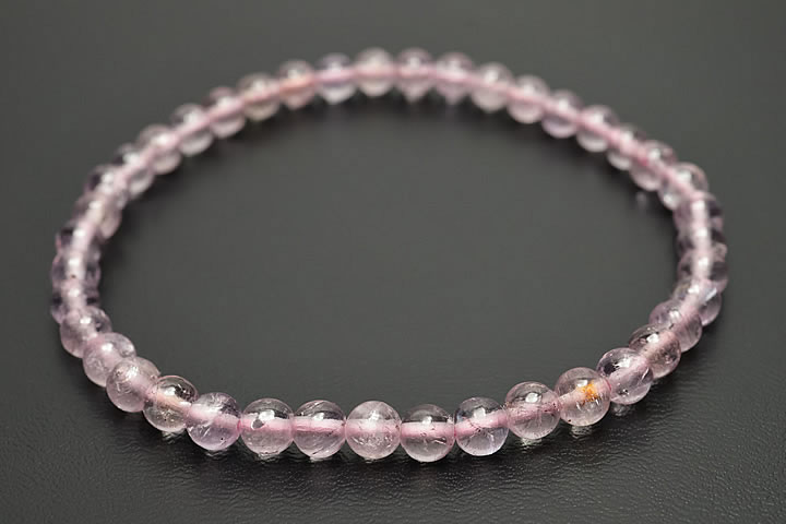 5mm宝石質ピンクインペリアルトパーズブレスレット ファイナルグレード++