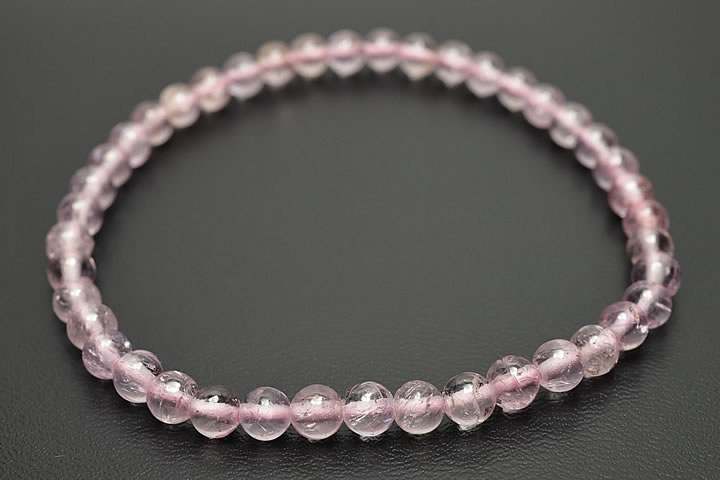 5mm宝石質ピンクインペリアルトパーズブレスレット ファイナルグレード++