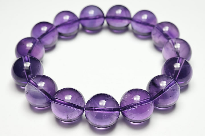 15mmウルグアイアメジストブレスレット ファイナルグレード++++