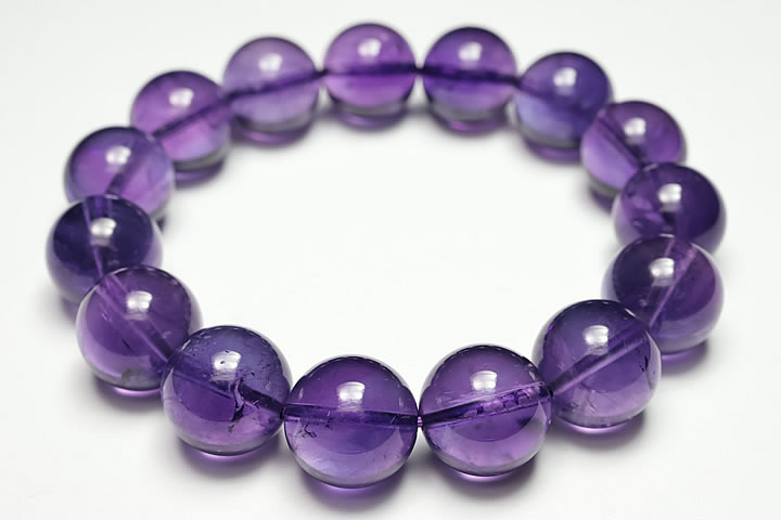 15mmウルグアイアメジストブレスレット ファイナルグレード++++