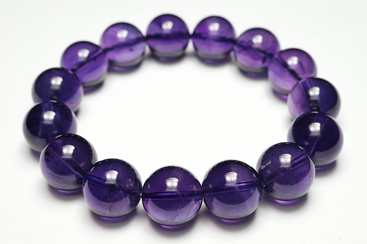 14.5mmウルグアイアメジストブレスレット ファイナルグレード++++