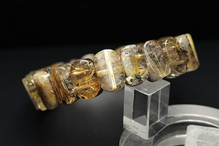 10A太陽ルチル(スターバーストルチル)バングルブレス