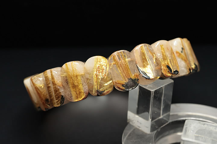 10A太陽ルチル(スターバーストルチル)バングルブレス