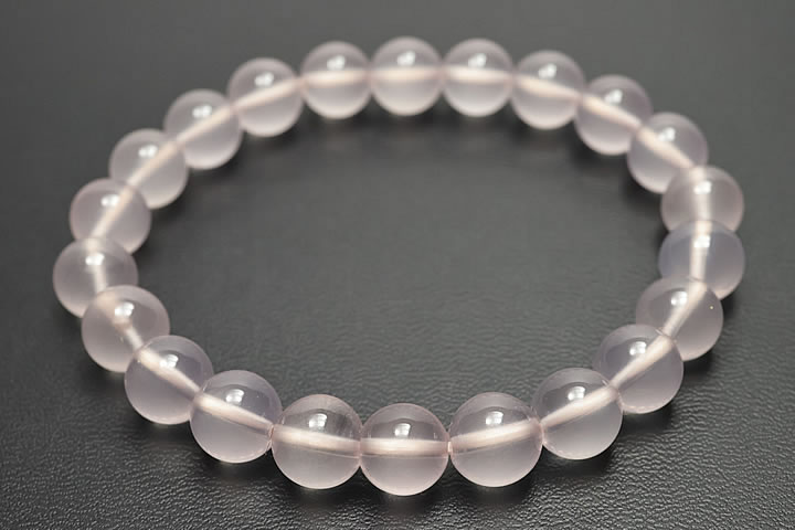 粉晶 - 8.5mm最高級品マダガスカルローズ(ジュエリーグレード)ブレスレット