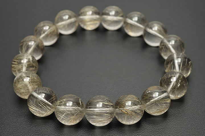 Rutile Quartz - 12.5mmシルバールチルブレスAAAAA