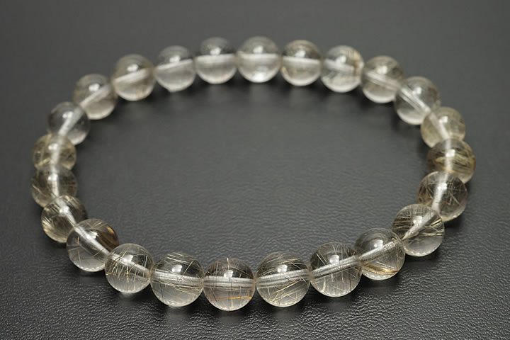 Rutile Quartz - 8.5mmシルバールチルブレスAA