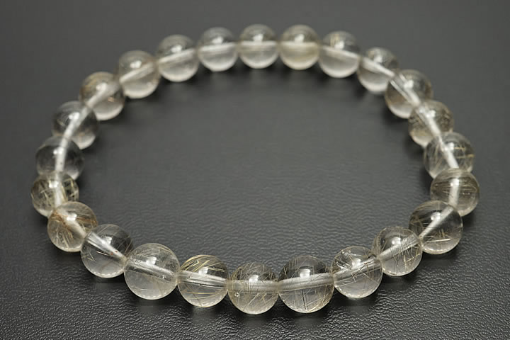 Rutile Quartz - 8.5mmシルバールチルブレスAA