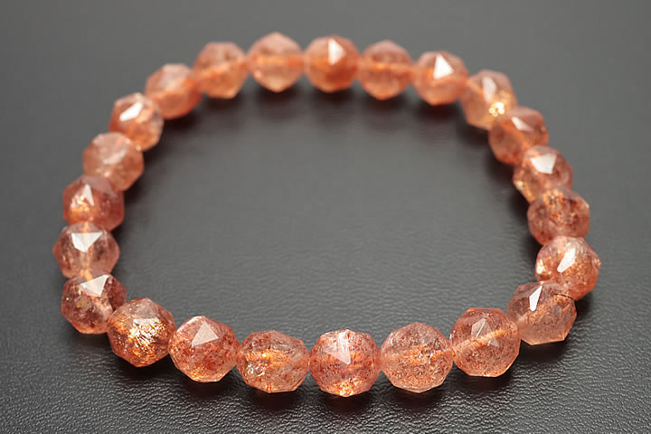 Sunstone - 8mmマイカサンストーンブレスレット スターカット ファイナルグレード