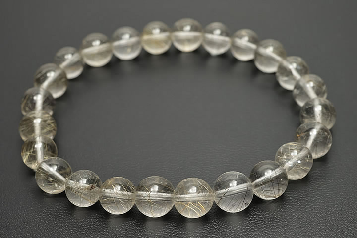 Rutile Quartz - 8.5mmシルバールチルブレスAA