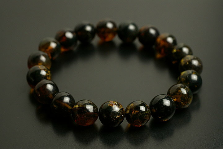 11mm3Aブルーアンバーブレスレット