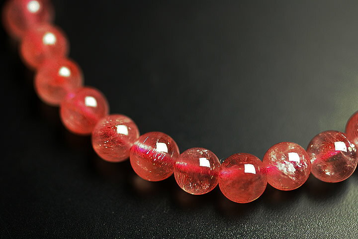 6mmストロベリークォーツブレス(ロシア産)最高級品